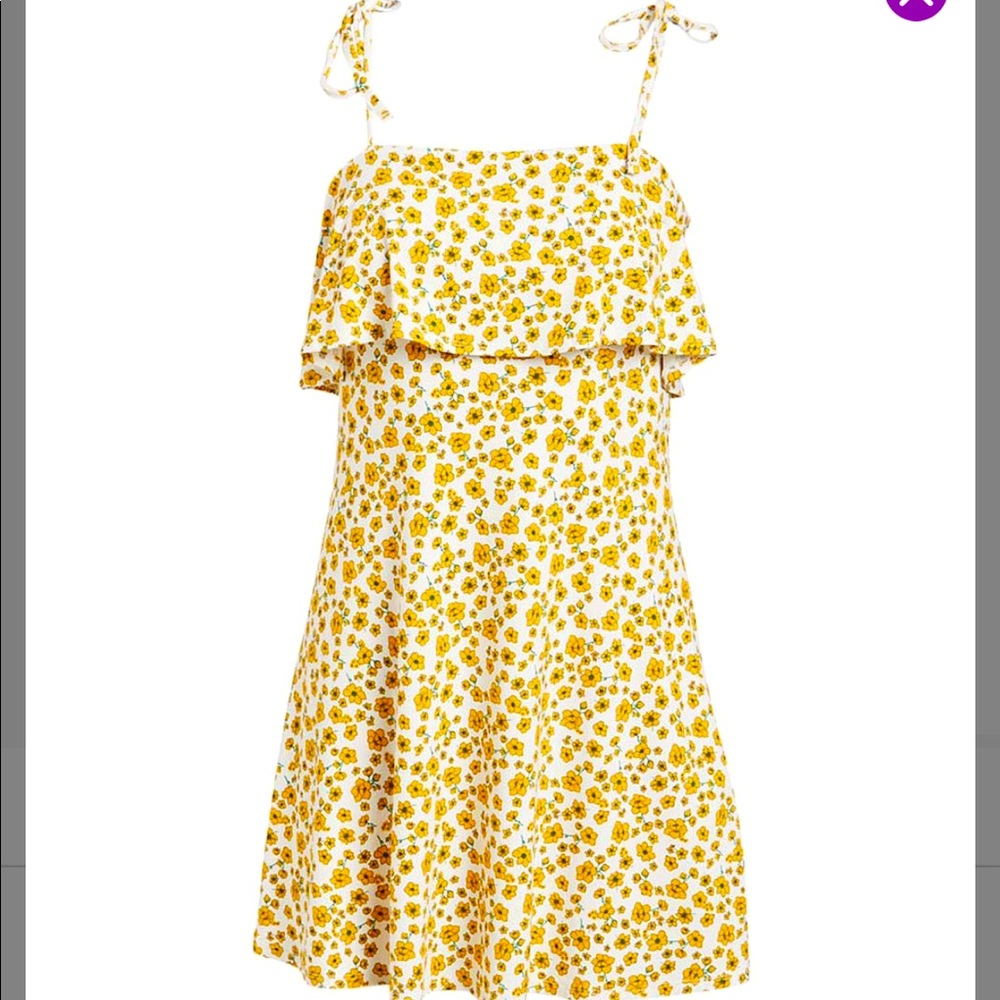🆕 Forever 21 Yellow Daisy Floral Dress